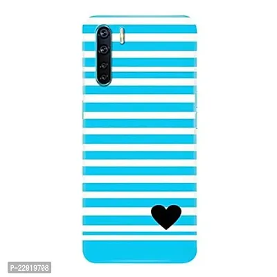 Dugvio? Printed Designer Hard Back Case Cover for Oppo F15 (Light Blue Pattern)