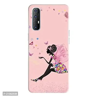 Dugvio? Poly Carbonate Back Cover Case for Oppo Reno 3 Pro - Butterfly Angel