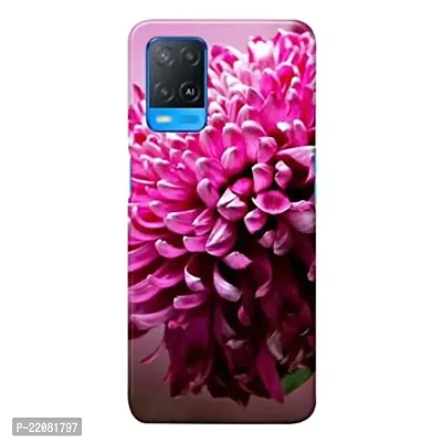 Dugvio? Printed Designer Matt Finish Hard Back Cover Case for Oppo A54 / Oppo A54 (4G) - Pink Flower Art