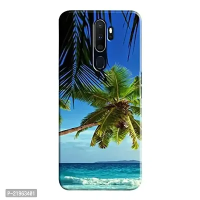 Dugvio? Poly Carbonate Back Cover Case for Oppo A9 2020 / Oppo A5 2020 - Nature Art Coconut