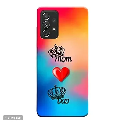Dugvio? Printed Matt Finish Back Case Cover for Samsung Galaxy A52 (5G) / Samsung Galaxy A52S (5G) (Mama and Papa, Mom and Dad, Mummy Papa)-thumb0
