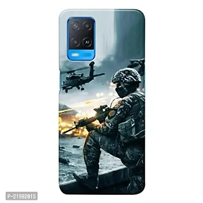 Dugvio? Printed Designer Back Cover Case for Oppo A54 / CPH2239 / Oppo A54 (5G) - Army, Force-thumb0