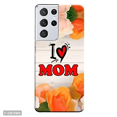 Dugvio? Printed Designer Matt Finish Hard Back Cover Case for Samsung Galaxy S21 Ultra (5G) - I Love mom Best mom