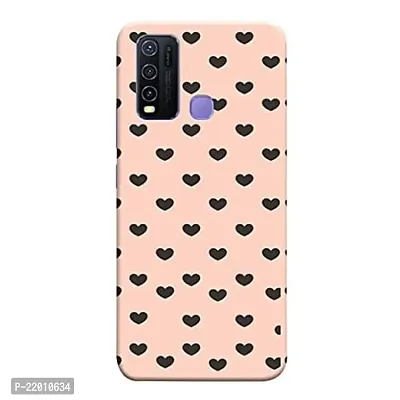 Dugvio? Printed Designer Hard Back Case Cover for Vivo Y30 (Black Love in Pink Theme)-thumb0