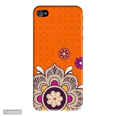 Dugvio? Printed Designer Hard Back Case Cover for iPhone 5 / iPhone 5S (Orange Rangoli Art)