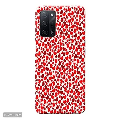 Dugvio? Printed Hard Back Cover Case for Oppo A54(5G) / Oppo A93 (5G) / Oppo A93S (5G) - Red Dil Love