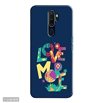 Dugvio? Poly Carbonate Back Cover Case for Oppo A9 2020 / Oppo A5 2020 - Love More