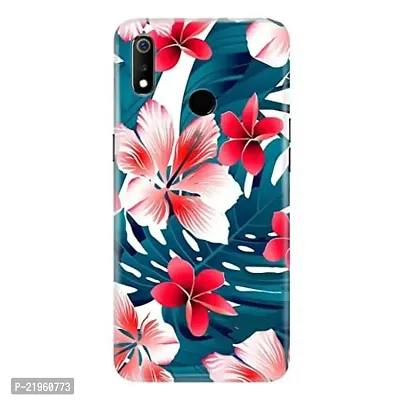 Dugvio? Poly Carbonate Back Cover Case for Realme 3 Pro - Sky Floral, Flowers