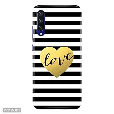 Dugvio? Polycarbonate Printed Hard Back Case Cover for Xiaomi Redmi A3 (Love Heart with Black Texture)