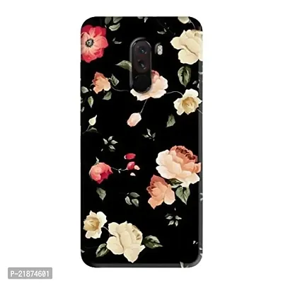Dugvio Printed Colorful Flower Floral Designer Back Case Cover for Xiaomi Redmi Poco F1 / Redmi Poco F1 (Multicolor)-thumb0