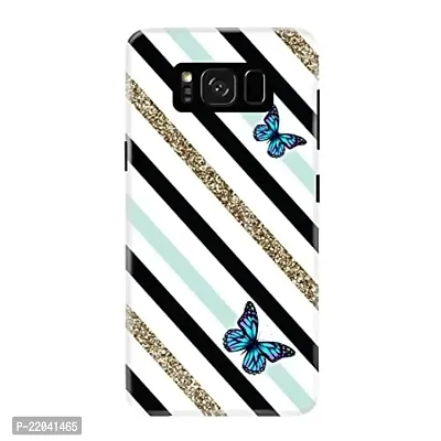Dugvio? Printed Designer Matt Finish Hard Back Case Cover for Samsung Galaxy S8 / Samsung S8 / G950F (Glitter Effect with butterfuly)