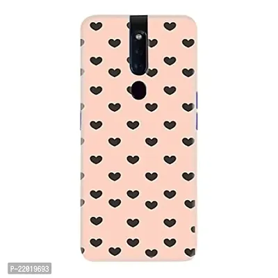 Dugvio? Printed Designer Hard Back Case Cover for Oppo F11 Pro (Black Love in Pink Theme)