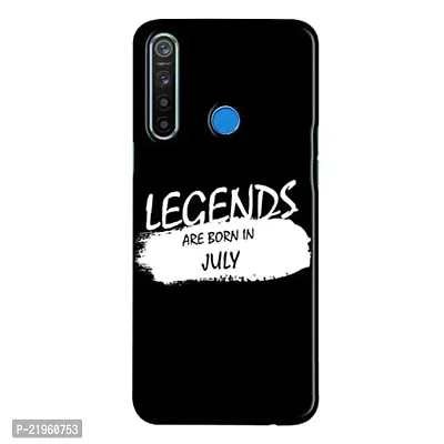Dugvio? Poly Carbonate Back Cover Case for Realme 5i / Realme 5S/ Realme Narzo 10 - Legends are Born in July Quotes-thumb0