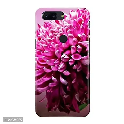 Dugvio? Polycarbonate Printed Hard Back Case Cover for OnePlus 5T (Pink Flower Art)