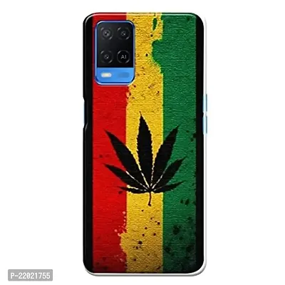 Dugvio? Printed Designer Hard Back Case Cover for Oppo A54 / CPH2239 / Oppo A54 (5G) (Weed Colorful)-thumb0
