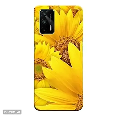 Dugvio? Printed Hard Back Cover Case for Realme Q3 Pro (5G) - Sun Flowers