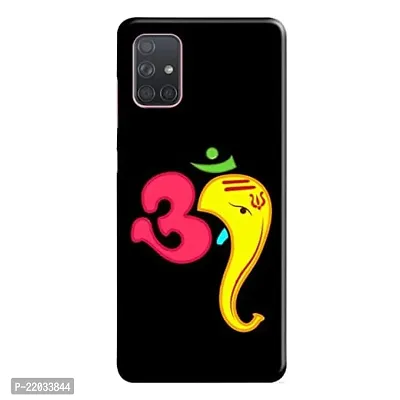 Dugvio? Printed Designer Matt Finish Hard Back Case Cover for Samsung Galaxy A71 / Samsung A71 (Om Lord Ganesha)