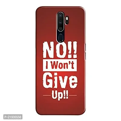 Dugvio? Polycarbonate Printed Hard Back Case Cover for Oppo A9 2020 / Oppo A5 2020 (Motivation Quotes Never give up)