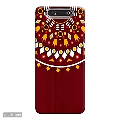 Dugvio? Polycarbonate Printed Hard Back Case Cover for Samsung Galaxy A80 / Samsung A90 (Pink Rangoli Art)-thumb0