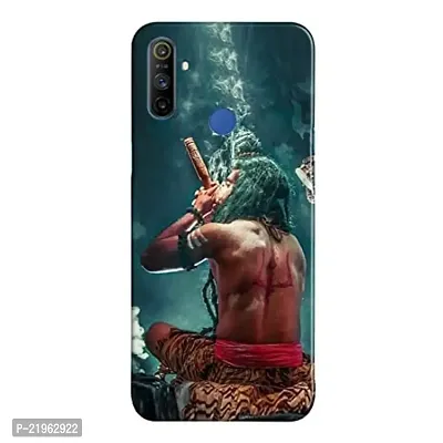 Dugvio? Poly Carbonate Back Cover Case for Realme Narzo 10A / Narzo 20A - Shiva with chillam