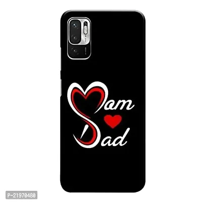 Dugvio Printed Designer Back Cover Case for Xiaomi Redmi Note 10T - Mom and Dad, Mummy Papa-thumb0