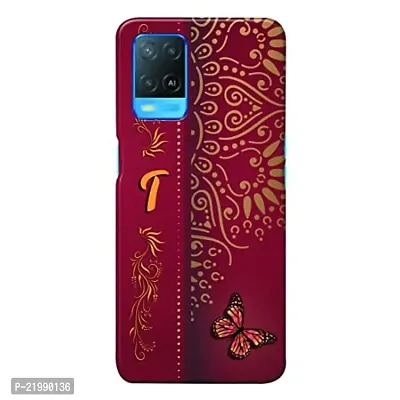 Dugvio? Printed Designer Back Cover Case for Oppo A54 / CPH2239 / Oppo A54 (5G) - T Name Alphabet-thumb0