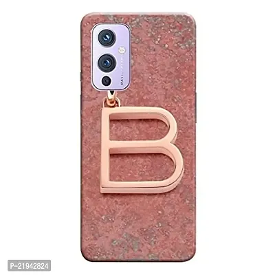 Dugvio? Polycarbonate Printed Hard Back Case Cover for Oneplus 9 (B Name Alphabet)