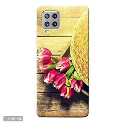 Dugvio? Printed Hard Back Cover Case for Samsung Galaxy M42 (5G) - Flowers with Wooden