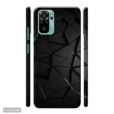 Dugvio? Polycarbonate Printed Hard Back Case Cover for Xiaomi Redmi Note 10 (Black Texture)-thumb0