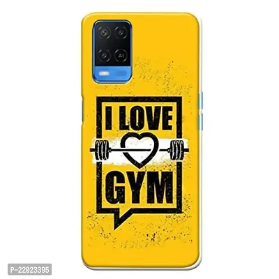 Dugvio? Printed Designer Hard Back Case Cover for Oppo A54 / CPH2239 / Oppo A54 (5G) (I Love Gym Quotes)-thumb0