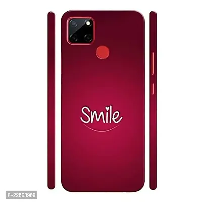 Dugvio? Printed Designer Matt Finish Hard Back Cover Case for Realme C12 / C15 / Reame Narzo 20 - Smile-thumb0