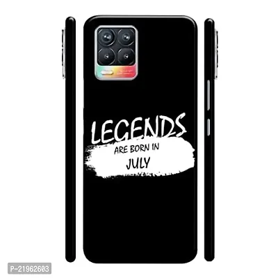 Dugvio? Poly Carbonate Back Cover Case for Realme 8 Pro - Legends are Born in July Quotes