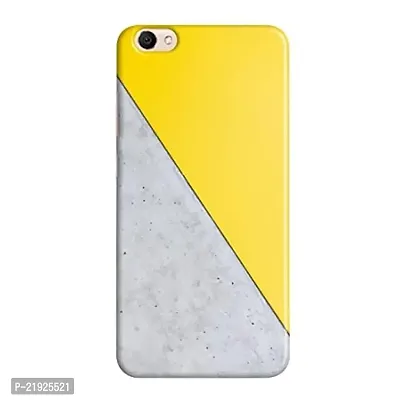 Dugvio? Polycarbonate Printed Hard Back Case Cover for Vivo Y55L / Vivo 1603 / Vivo Y55S (Yellow and Grey Design)