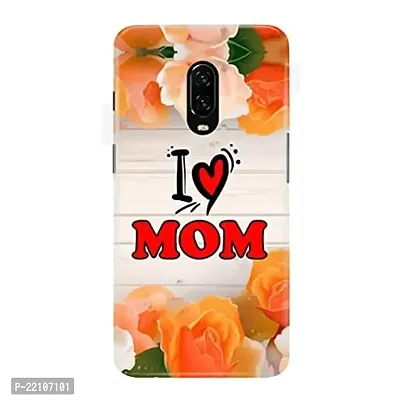 Dugvio? Printed Designer Hard Back Case Cover for OnePlus 6T (I Love mom Best mom)