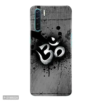 Dugvio? Printed Designer Back Cover Case for Oppo F15 - Om Shiva