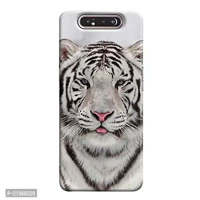 Dugvio? Printed Designer Back Case Cover for Samsung Galaxy A80 / Samsung A90 (White Tiger Face)