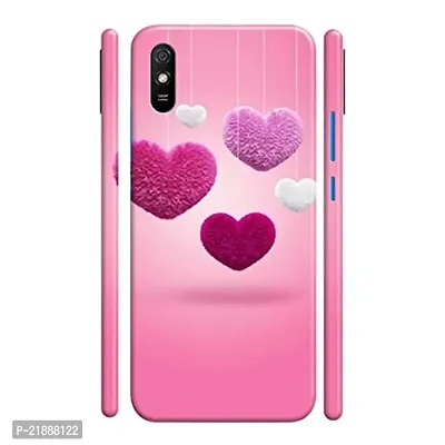 Dugvio Polycarbonate Printed Colorful Pink Dil Love Designer Hard Back Case Cover for Xiaomi Redmi 9i / Redmi 9i (Multicolor)