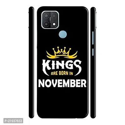 Dugvio? Polycarbonate Printed Hard Back Case Cover for Oppo A15 / Oppo A15S (Kings are Born in November)