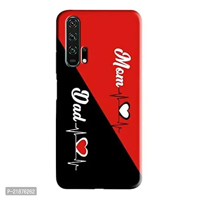 Dugvio? Polycarbonate Printed Colorful Mom  Dad, Mom and Dad, Maa and Pa Designer Hard Back Case Cover for Huawei Honor 20 Pro/Honor 20 Pro (Multicolor)