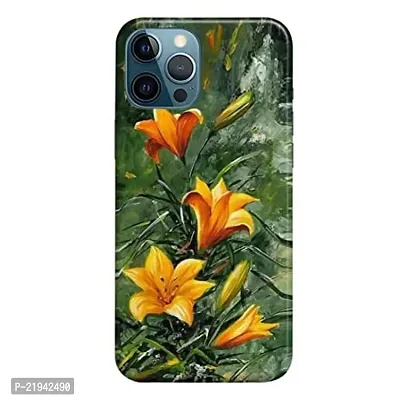 Dugvio? Polycarbonate Printed Hard Back Case Cover for iPhone 12 Pro Max (Water Flower)-thumb0
