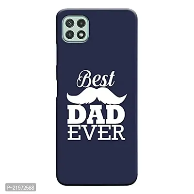 Dugvio? Printed Designer Matt Finish Hard Back Cover Case for Samsung Galaxy A22 (5G) - Best Dad Ever-thumb0