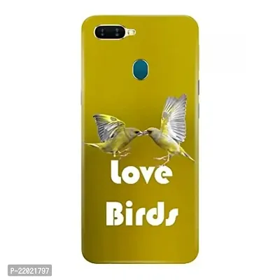 Dugvio? Printed Designer Hard Back Case Cover for Oppo A7 / Oppo A12 / Oppo A5S (Love Birds)-thumb0
