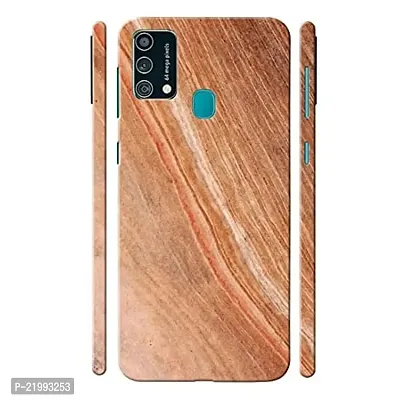 Dugvio? Printed Designer Hard Back Case Cover for Samsung Galaxy F41 / Samsung F41 (Orange Marble)-thumb0