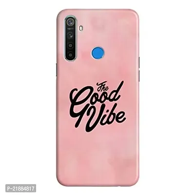 Dugvio Polycarbonate Printed Colorful Good Vibes Only Quotes Designer Hard Back Case Cover for Realme 5S (Multicolor)