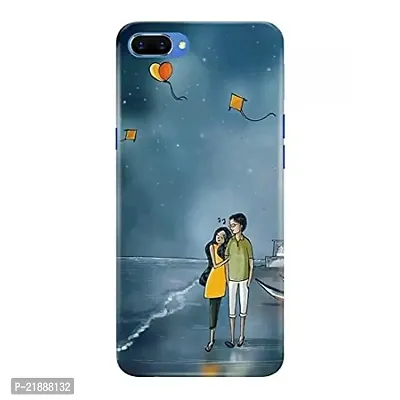 Dugvio Polycarbonate Printed Colorful Couple, Love Theme Designer Hard Back Case Cover for Oppo A3S (Multicolor)-thumb0