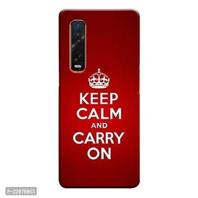 Dugvio? Printed Designer Back Cover Case for Oppo Find X2 Pro - Keep Calm and Carry on-thumb0
