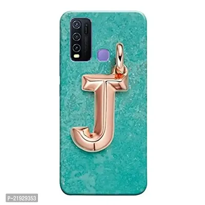 Dugvio? Polycarbonate Printed Hard Back Case Cover for Vivo Y50 (J Name Alphabet)