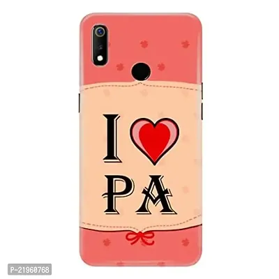 Dugvio? Poly Carbonate Back Cover Case for Realme 3 Pro - I Love Pa