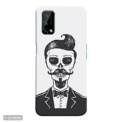 Dugvio? Printed Hard Back Cover Case for Realme Q2 - Skul with mustach
