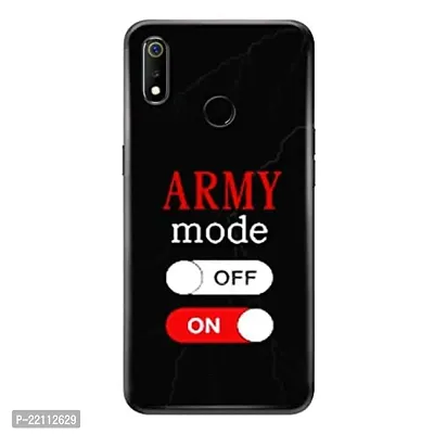 Dugvio? Printed Hard Back Case Cover Compatible for Realme 3 / Realme 3i - Army Mode ON (Multicolor)-thumb0